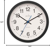 Acctim Bromham Non Ticking Sweep Seconds Hand Wall Clock 20cm Diameter Black - Gadgetize