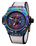 New Rainbow Watch Mens Dated Dial Analogue Rubber Strap Watch NY London Available Multi Colour