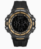 Sekonda Mens Crossfell Digital Black Plastic Case & Strap with Black LCD Display Watch