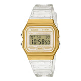 Casio Ladies Gold Digital Metallic Finish Clear Strap Watch