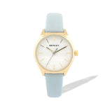 Henley Womens Golden Pastille Faux Leather Summer Watch - Blue