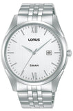 Lorus Men's Analog Watch with Date, Stainless Steel Bracelet & White Dial RH987PX9 Gadgetize