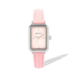 Henley Womens Mnimal Rectangular Leatherette Fashion Watch - Pink
