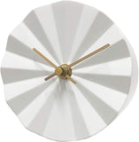 Acctim Layla Resin Quartz Brass Hands Table Mantel Clock White 37092
