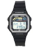Casio Mens Digital rubber strap watch WS-1600H-1AVDF