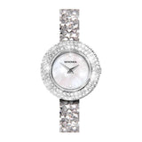 Sekonda Ladies Bling Round White Dial & silver stone Stainless Steel Bracelet Strap Watch