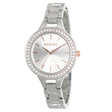 Henley Ladies Bling Silver Dial & Silver Bracelet Watch H07323.1
