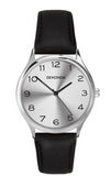 Sekonda Mens Classic Watch with Silver Dial and Black Leather Strap 1851