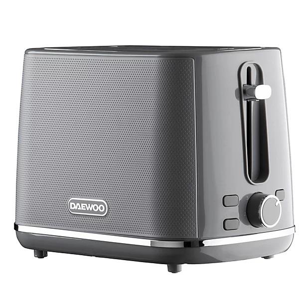 Daewoo Stirling 2 Slice Toaster 3000w Grey SDA2628