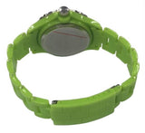 Henley Ladies Bling Fashion Case Lime Green Dial And Plastic Strap Watch H0826.11