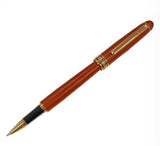 Imperial Wood Matt Brown Gold Trim Ball Pen Fine NIB IMP338R