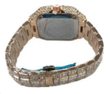 NY London Mens Fashion Bling Assorted Watch Dated Square RoseGold Dial RoseGold Bracelet Watch