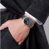 Casio Mens Basic Fashion Dated Black Dial Stainless Steel Bracelet Watch