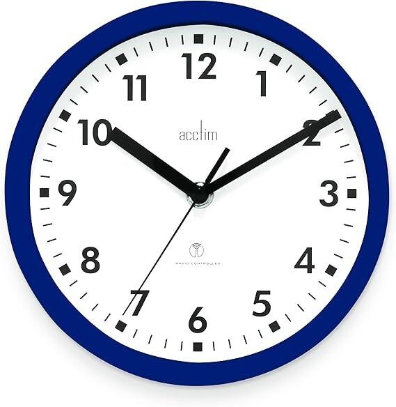 Acctim Nardo 20cm Radio Controlled Blue Wall Clock 74669