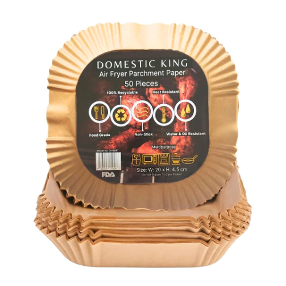 Domestic King 7.9in Air Fryer Parchment Liner Paper 50pcs- DK18087
