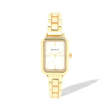 Henley Womens Mnimal Rectangular Bracelet Watch - Gold Tone