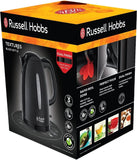 Russell Hobbs Textures Plastic Kettle 1.7 L, 3000 W - Black 21271