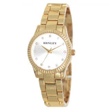Henley Ladies Dress Gold Dial & Gold Bracelet Watch H07322.2