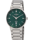 Citizen Mens Date Green Dial Watch Gadgetize