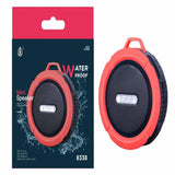 Mini Waterproof Speaker, 3W Bluetooth/TF Card/Radio, Red