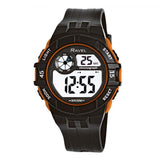Ravel Mens 3ATM Digital Sports Black/Orange Watch RDG.14.2