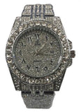 NY London Mens Fashion Bling Assorted Watch Dated Round Silver Arabic Dial Silver Bracelet Watch