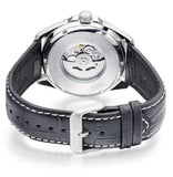 Lorus Mens Automatic Date Black Dial Black Leather strap Watch RU411AX9