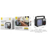 Potable BTS Speaker, BT 5.0, 1000mAh, FM/USB/TF, Black