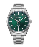 Citizen Mens Green Dial dated Bracelet Watch Gadgetize