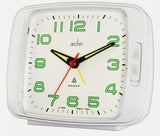 Acctim Ada Luminous tipped hands and numbers with Snooze White Alarm Clock 15702