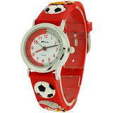 Ravel 3D Football Timeteacher Children Boy Girl Analogue Multicolour Strap Watch Red
