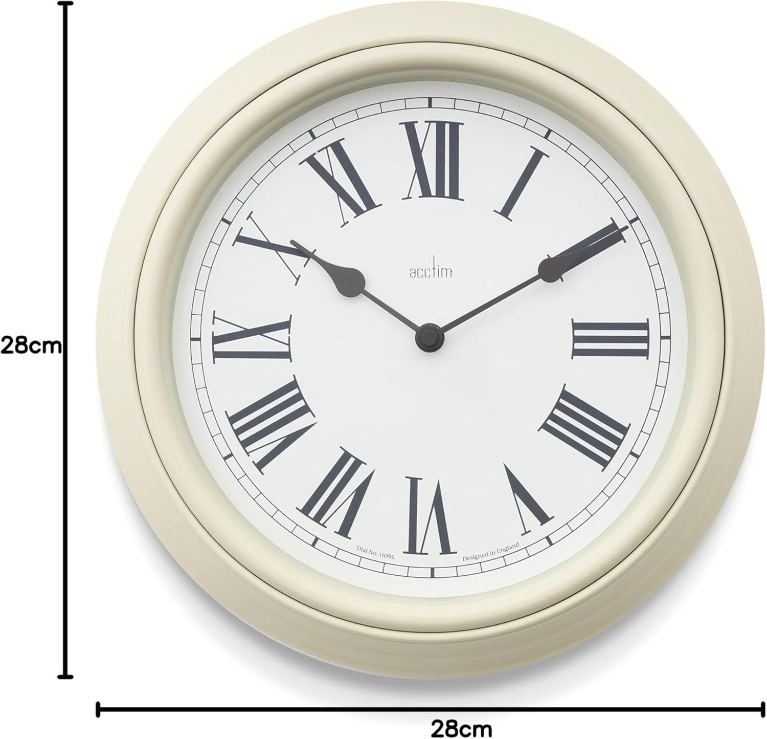 Acctim Devonshire Traditional 28cm Quartz Cream Wall Clock 22715