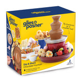 Giles & Posner EK3428G Chocolate Fountain with Fruit Tray and 100 Bamboo Skewers - Red Gadgetize