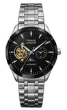 NYL Mens Automatic Metal Mechanical Round Face Multi Dial Analogue Metal Bracelet Watch NY London Available Multi Colour