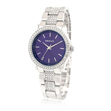 Henley Ladies Fashion Bling Blue Dial & Silver Bracelet Watch H07342