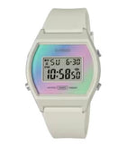 Casio Ladies Digital Display White Silicone Strap Watch
