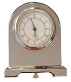 Miniature Clock Silver tone Metal Solid Brass IMP3S
