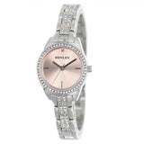 Henley Ladies Bling Pink Dial & Silver Bracelet Watch H07325.5