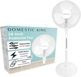 Domestic King 16 Inch Pedestal Fan White- DK18063
