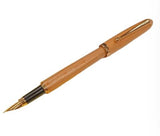 Imperial Wood Light Brown Gold Trim Fountain Pen Fine NIB  IMP315M