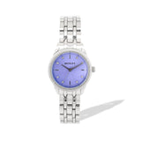 Henley Womens Chiselled Fashion Bracelet Watch - Silver Tone/Iris