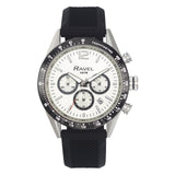 Ravel Mens Fashion Sports 100m Water Resistant Chronograph Dated Dial Rubber Strap Watch RPR-M Available Multi Colors