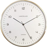Acctim gold metal cased wall clock with off white dial