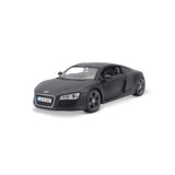 1:24 Dull Black Audi R8  - Diecast Model car Collectables