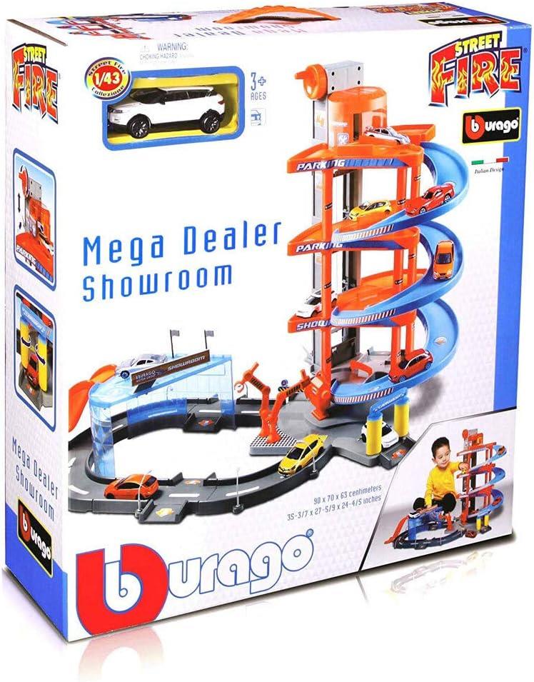 BBurago 1:43 Street FIRE MEGA Dealer Showroom Garage Toy indoor Game