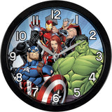 Disney Marvel Avengers Childrens Black & Multicoloured Wall Clock AVG3661 25CM