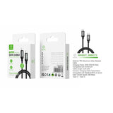 Woox MX0027 Type C to Type C Braided Data Cable, 60W, 3.3ft 1m, Black