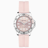 Sekonda Ladies Balearic Silver Alloy Case & Pink Rubber Strap with Pink Dial Watch 40569