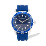 Henley Mens Monotone Silicon Sports Watch - Blue