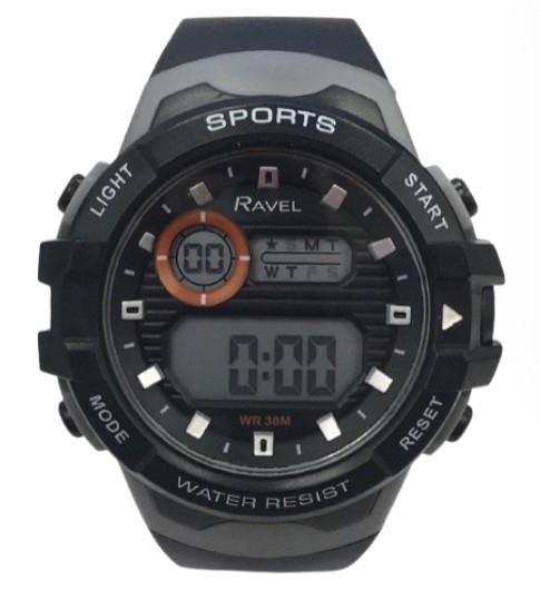 Ravel Orologio Digitale Uomo Al Quarzo - Rotondo 3ATM Con Retroilluminazione - RDG.14B